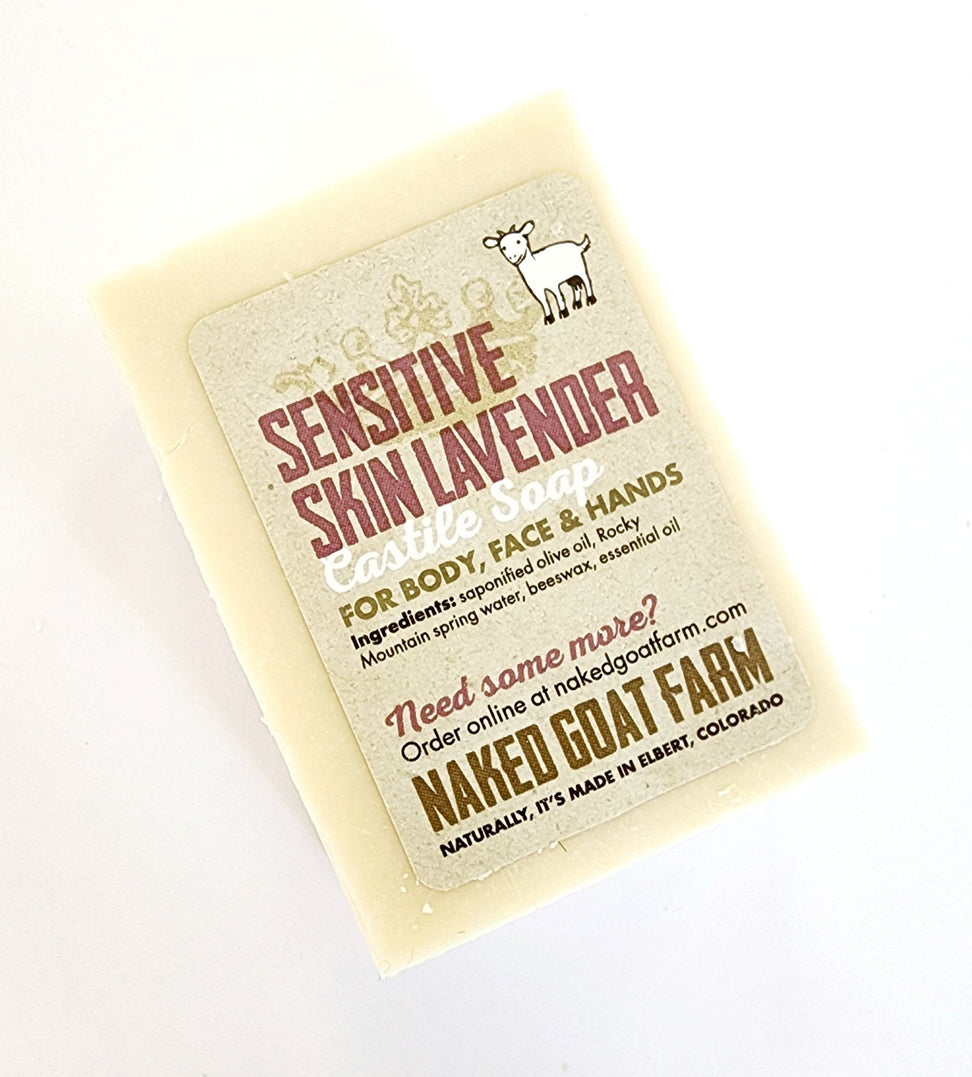 Castile Soap Sensitive Skin Lavender - nakedgoatfarm