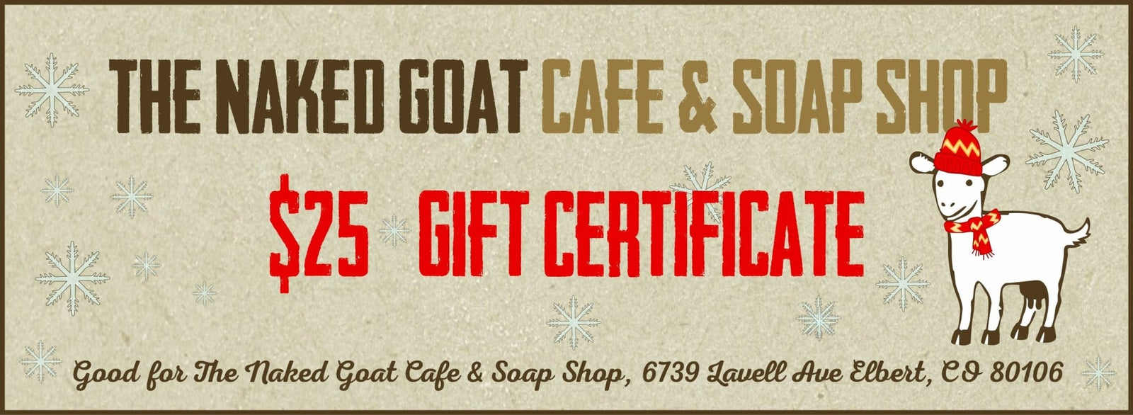 Gift Certificate - nakedgoatfarm