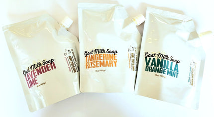 Liquid Goat Milk Soap Pouch - nakedgoatfarm