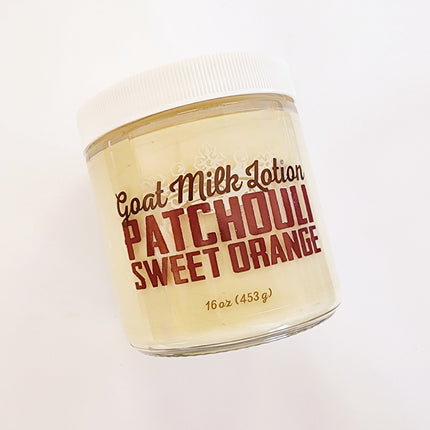 Goat Milk Lotion 16 oz – Patchouli Sweet Orange
