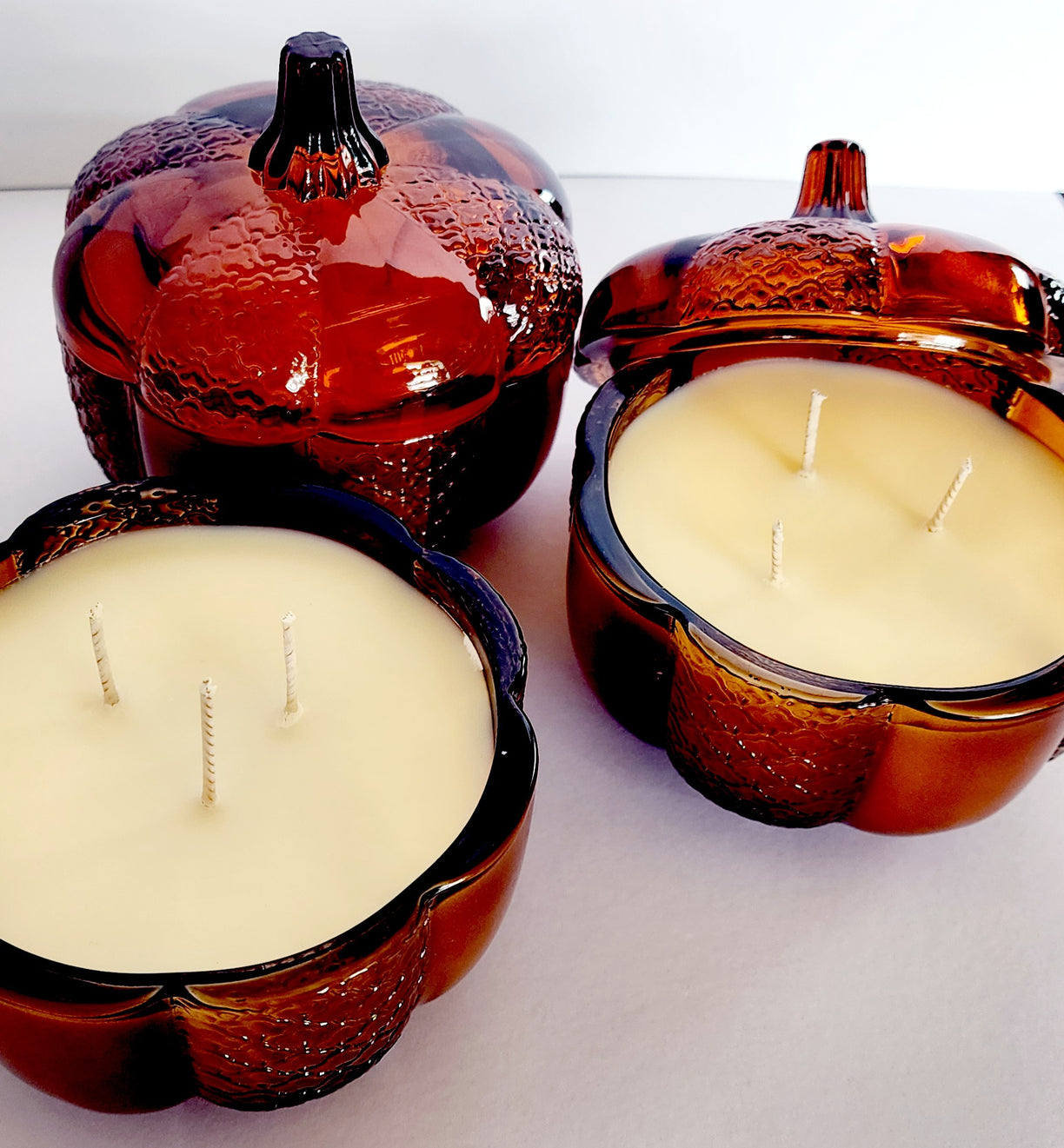 Pumpkin Spice 3-Wick Soy Candle in Heirloom Glass Jar