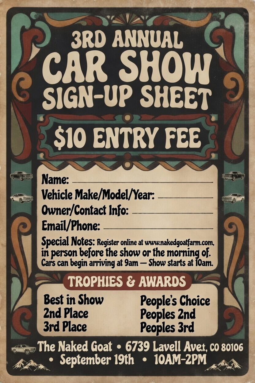 Car Show 26' Entry Fee