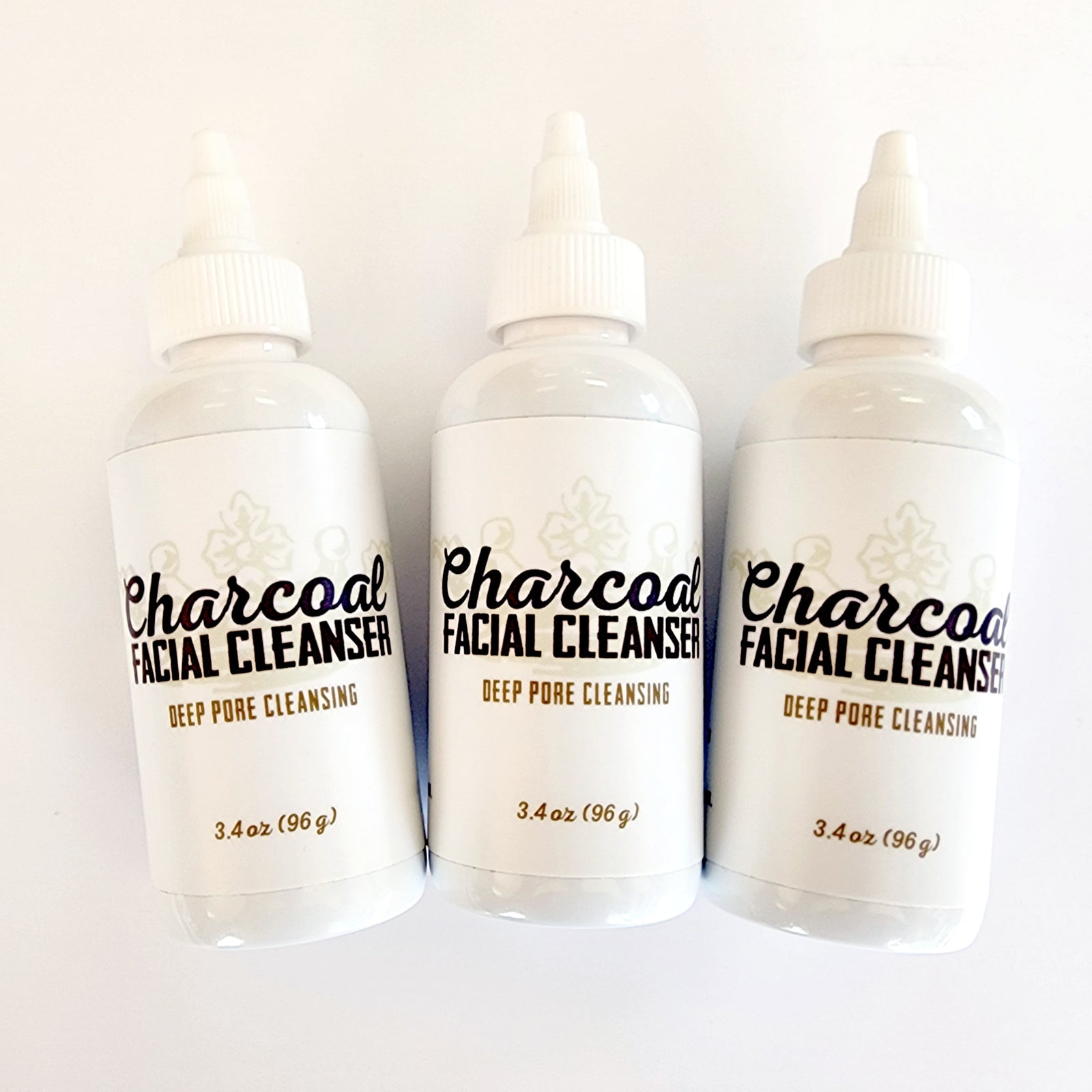 Three Charcoal Facial Cleanser 3.4 oz bottles