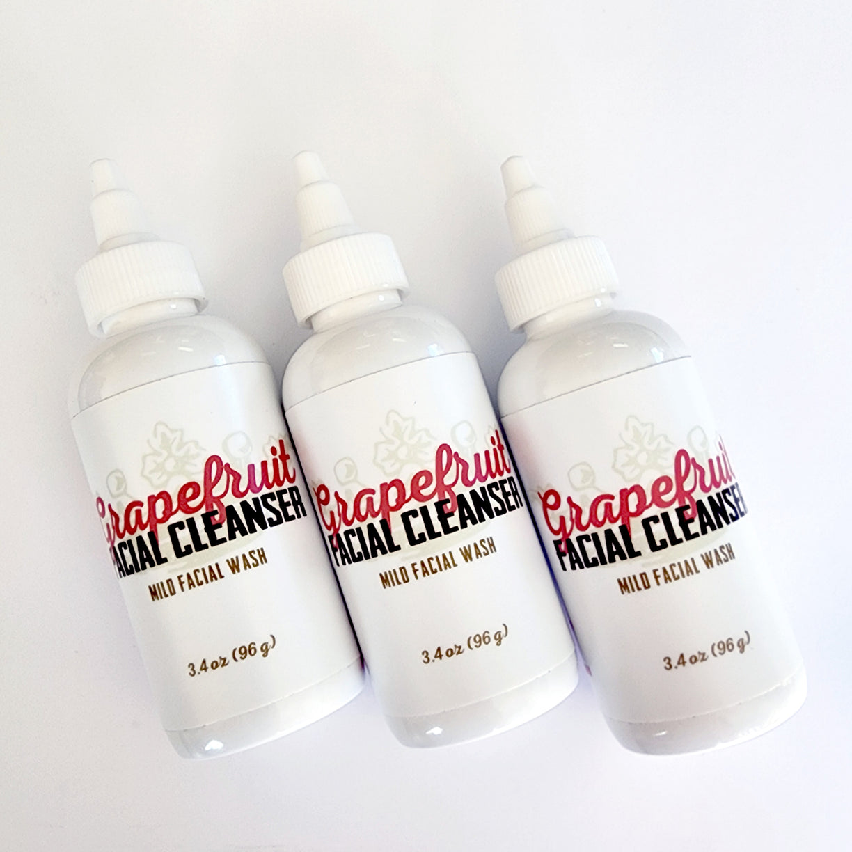 Three Grapefruit Facial Cleanser 3.4 oz bottles