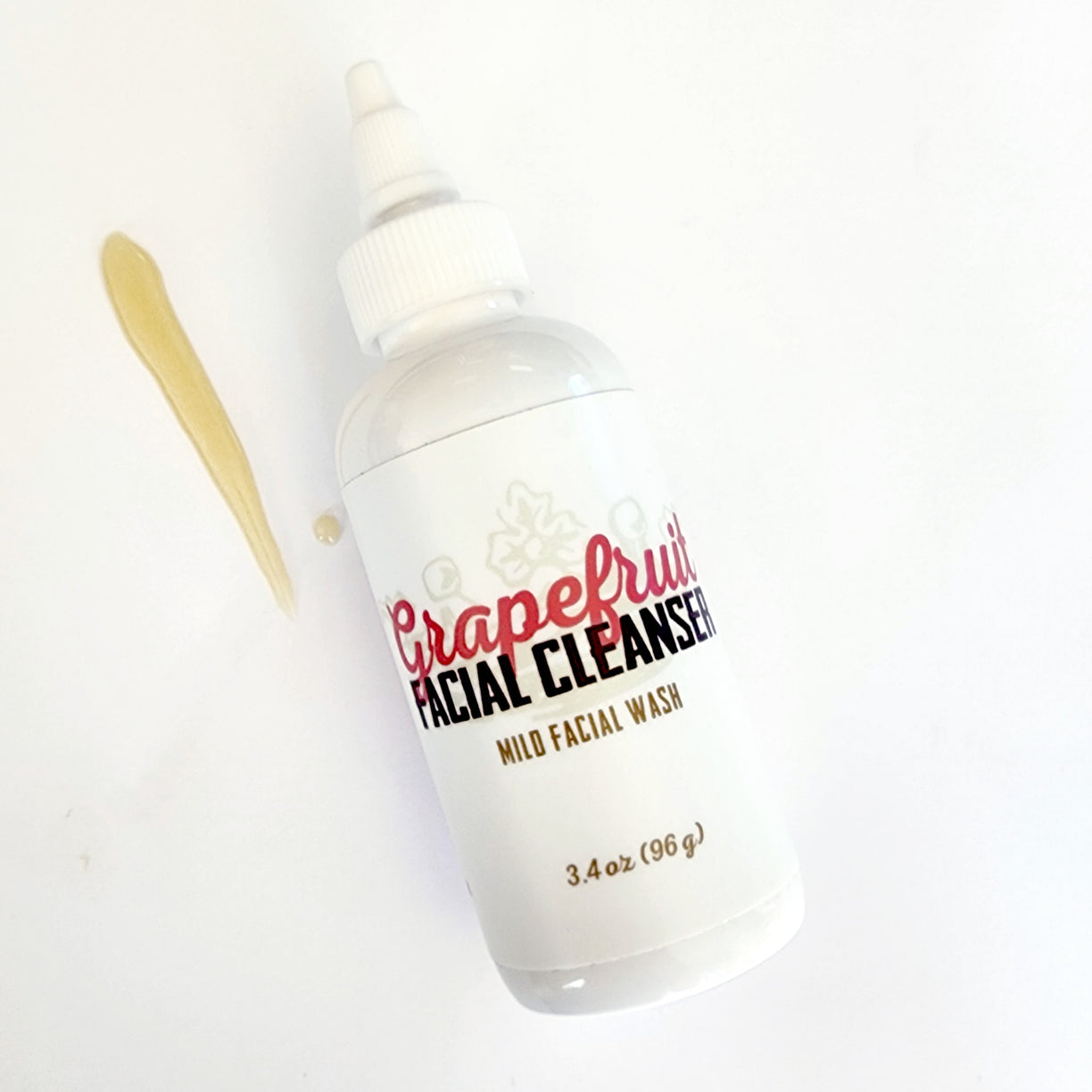 Grapefruit Facial Cleanser 3.4 oz with cleanser swatch