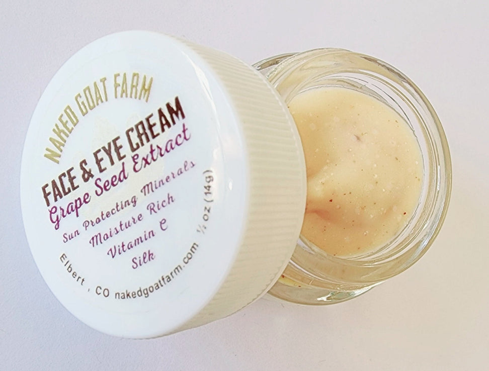 Face & Eye Cream Grape Seed Travel / Trial Size - nakedgoatfarm