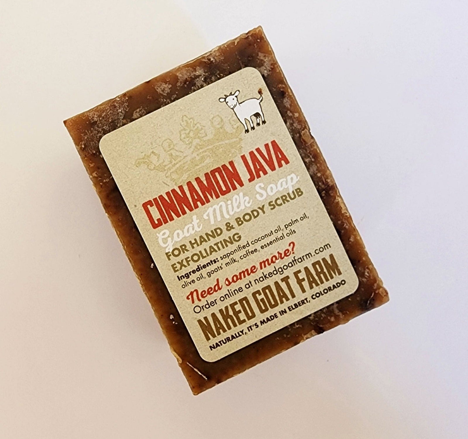 Goat Milk Soap Cinnamon Java - nakedgoatfarm
